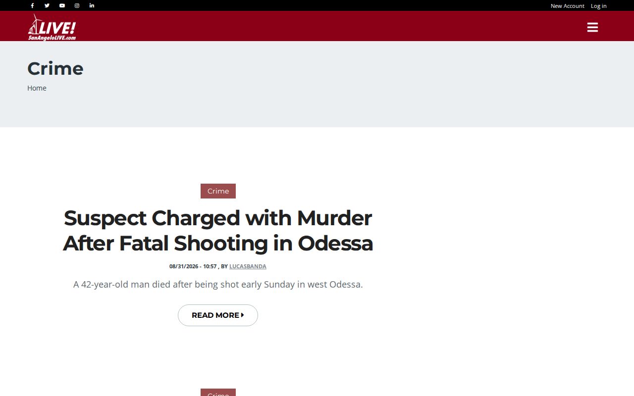 Schleicher County crime record coverage through a regional news source